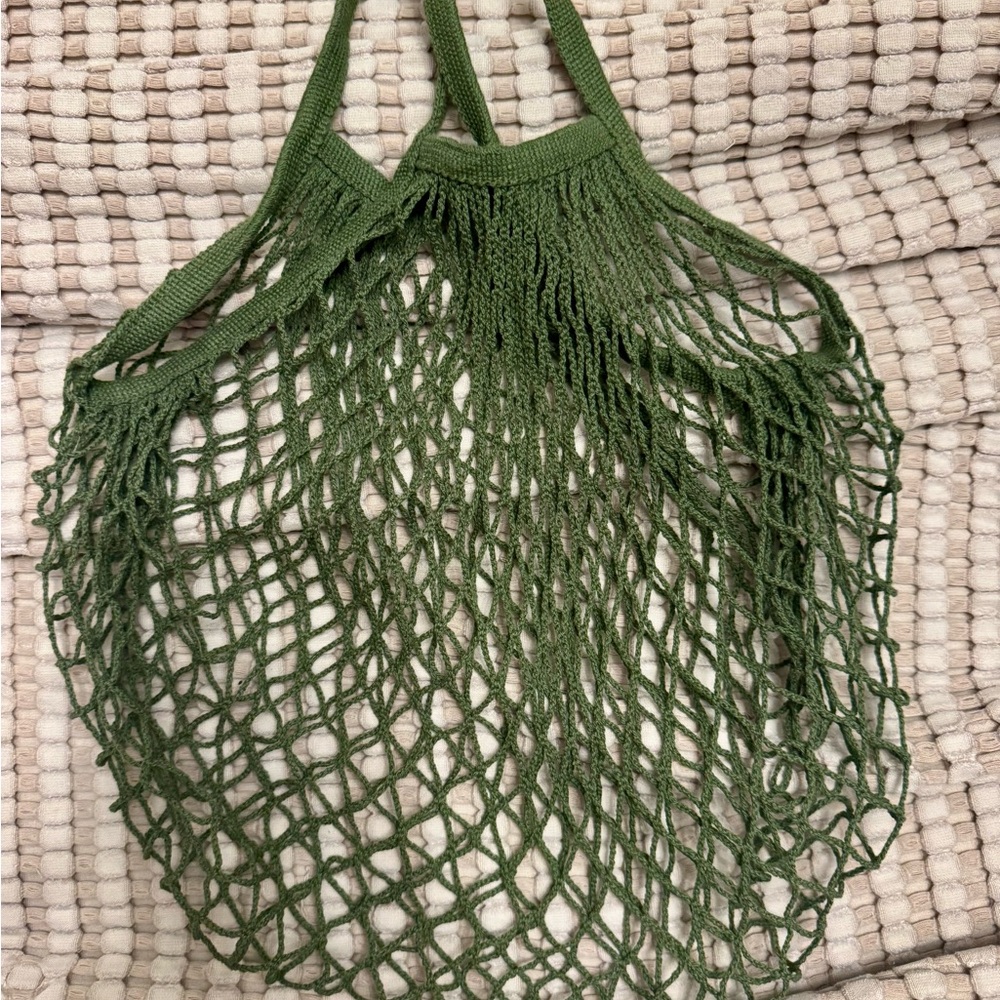 Green Mesh Tote Bag